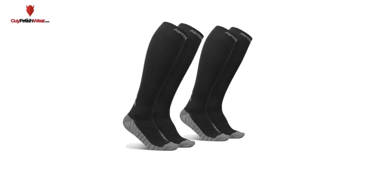 Awenia Calcetines de Compresión Deportivos Medias Transpirables para Hombres - GuyFetishWear.com